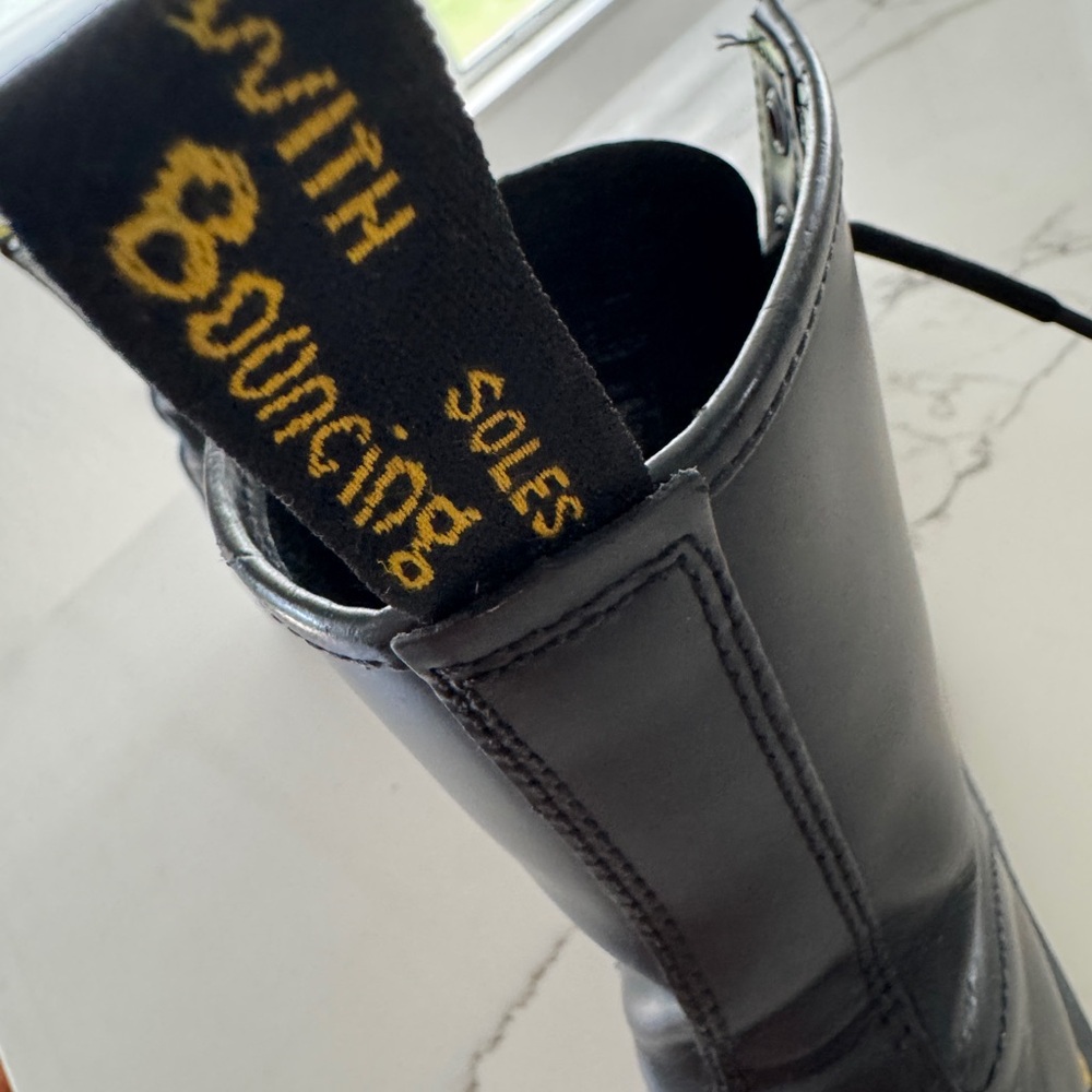 Dr. Martens Black Boots with Yellow Stitching - Picture 9 of 9